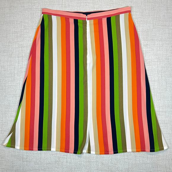 Gianni Bini Multicolored Striped Skirt Size 12 Midi A Line Candy Stripe - Picture 3 of 9